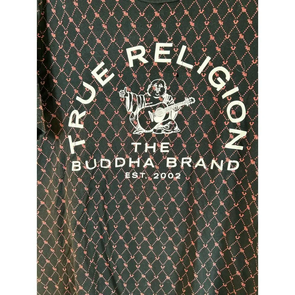 TRUE RELIGION Men’s Buddha Logo Monogram T-Shirt / Size: XL
